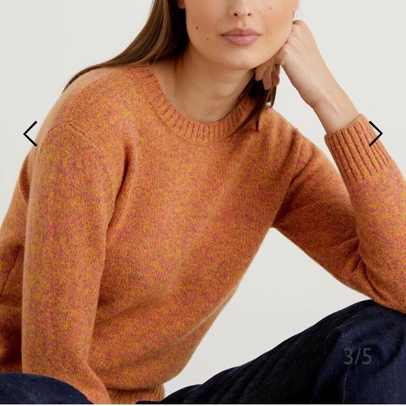 United Colors Of Benetton Sweaters - BENETTON Pure Shetland wool sweater Yellow and Pink Size Large